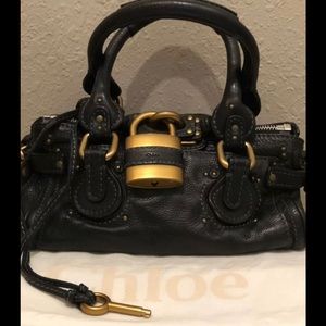 Chloe Paddington Black Leather Bag
